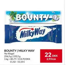 Nielsen's Discount BOUNTY | MILKY WAY, DKK 22 tilbud