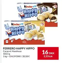 Nielsen's Discount FERRERO HAPPY HIPPO, DKK 16 tilbud