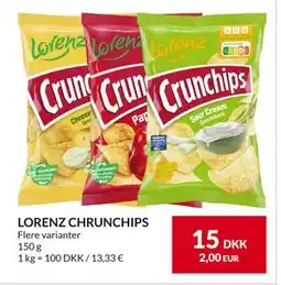 Nielsen's Discount LORENZ CHRUNCHIPS, DKK 15 tilbud