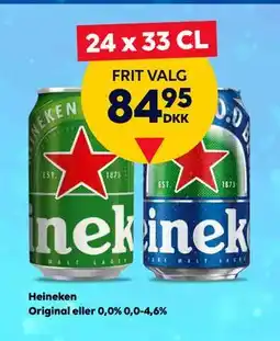 BorderShop Heineken Original eller 0,0% 0,0-4,6%, DKK 84.95 tilbud