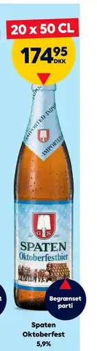 BorderShop Spaten Oktoberfest 5,9%, DKK 174.95 tilbud