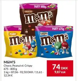 Nielsen's Discount M&M’S, DKK 74 tilbud