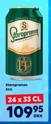 BorderShop Staropramen 5%%, DKK 109.95 tilbud