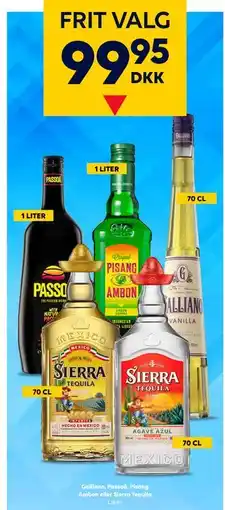 BorderShop Galliano, Passoã, Pisang Ambon eller Sierra Tequila, DKK 99.95 tilbud
