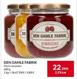 Nielsen's Discount DEN GAMLE FABRIK, DKK 22 tilbud