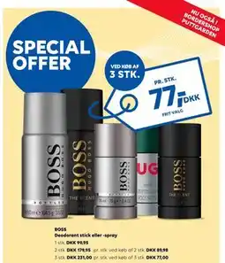BorderShop BOSS Deodorant stick eller -spray, DKK 77 tilbud
