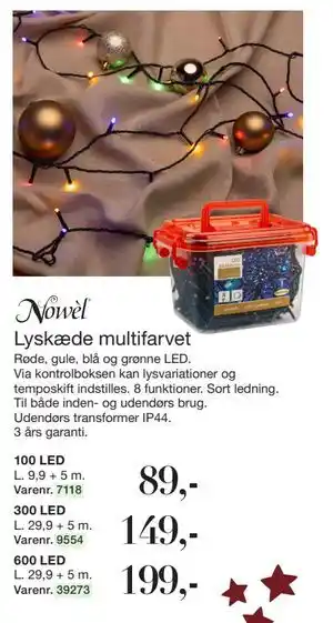 Lyskæde multifarvet