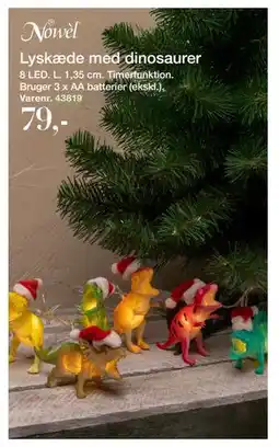 Harald Nyborg Lyskæde med dinosaurer, DKK 79 tilbud