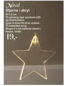 Harald Nyborg Stjerne i akryl, DKK 19 tilbud