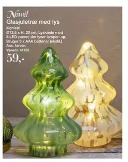 Harald Nyborg Glasjuletræ med lys, DKK 59 tilbud