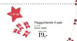 Harald Nyborg Flagguirlande 4-pak, DKK 19 tilbud