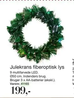Harald Nyborg Julekrans fiberoptisk lys, DKK 199 tilbud
