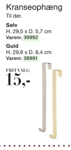 Harald Nyborg Kranseophæng, DKK 15 tilbud