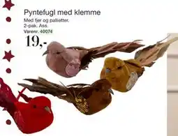 Harald Nyborg Pyntefugl med klemme, DKK 19 tilbud