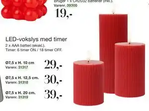 Harald Nyborg LED-vokslys med timer tilbud