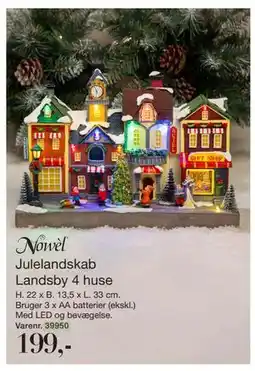 Harald Nyborg Julelandskab Landsby 4 huse, DKK 199 tilbud