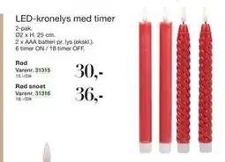Harald Nyborg LED-kronelys med timer tilbud