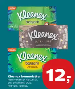 Kvickly Kleenex lommeletter tilbud