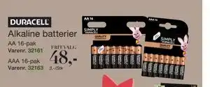 Alkaline batterier, DKK 48