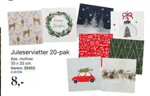 Harald Nyborg Juleservietter 20-pak, DKK 8 tilbud