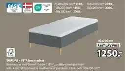 JYSK SKAUPA + FLYA boxmadras, DKK 1250 tilbud