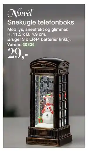 Harald Nyborg Snekugle telefonboks, DKK 29 tilbud