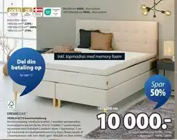 JYSK HEMLA GC75 kontinentalseng, DKK 10000 tilbud