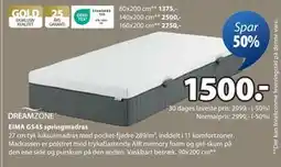 JYSK EIMA GS45 springmadras, DKK 1500 tilbud