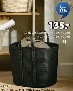 JYSK HJALTI kurv, DKK 135 tilbud