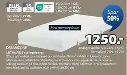 JYSK LUTRA PS35 springmadras, DKK 1250 tilbud