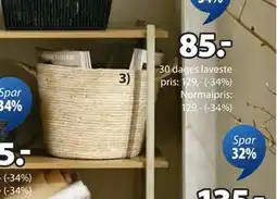 JYSK JUSTIN kurv, DKK 85 tilbud