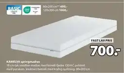 JYSK KAMELVA springmadras, DKK 700 tilbud