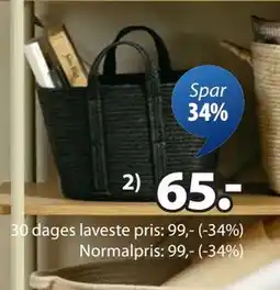 JYSK HJALTI kurv, DKK 65 tilbud