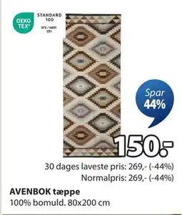 JYSK AVENBOK tæppe, DKK 150 tilbud