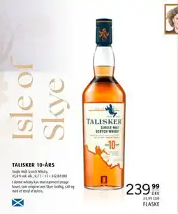 Scandinavian Park TALISKER 10-ÅRS, DKK 239.99 tilbud