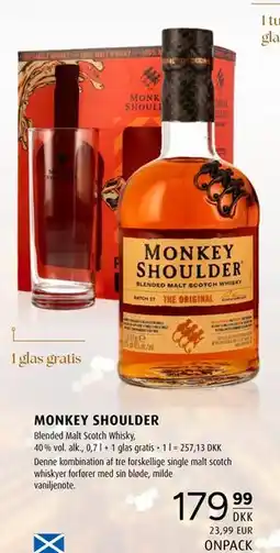 Scandinavian Park MONKEY SHOULDER, DKK 179.99 tilbud