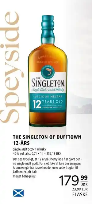 Scandinavian Park THE SINGLETON OF DUFFTOWN 12-ÅRS, DKK 179.99 tilbud
