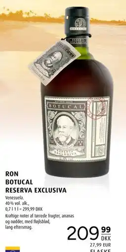 Scandinavian Park RON BOTUCAL RESERVA EXCLUSIVA, DKK 209.99 tilbud