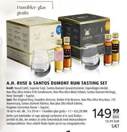 Scandinavian Park A.H. RIISE & SANTOS DUMONT RUM TASTING SET, DKK 149.99 tilbud