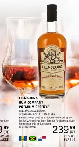 Scandinavian Park FLENSBURG RUM COMPANY PREMIUM RESERVE, DKK 239.99 tilbud