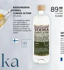 Scandinavian Park KOSKENKORVA VODKA CLIMATE ACTION, DKK 89.99 tilbud