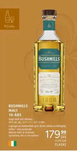 Scandinavian Park BUSHMILLS MALT 10-ÅRS, DKK 179.99 tilbud
