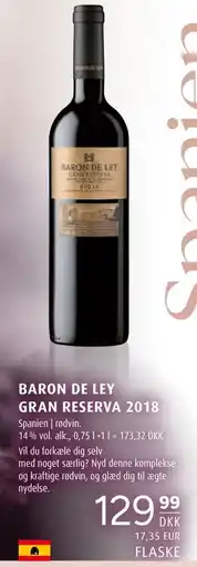Scandinavian Park BARON DE LEY GRAN RESERVA 2018, DKK 129.99 tilbud