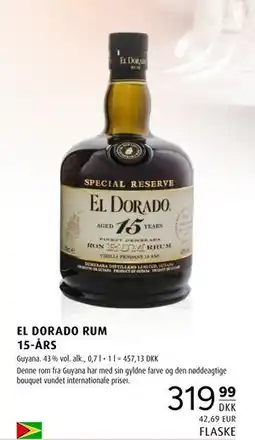 Scandinavian Park EL DORADO RUM 15-ÅRS, DKK 319.99 tilbud