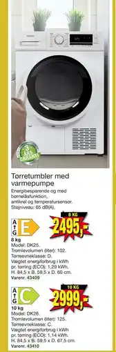 Harald Nyborg Tørretumbler med varmepumpe, DKK 2495 tilbud