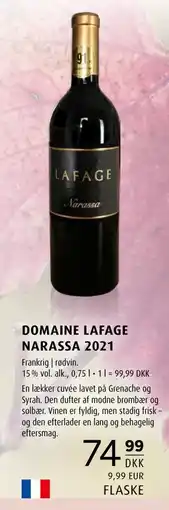 Scandinavian Park DOMAINE LAFAGE NARASSA 2021, DKK 74.99 tilbud