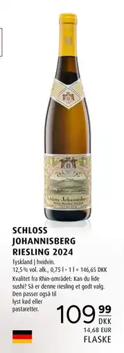 Scandinavian Park SCHLOSS JOHANNISBERG RIESLING 2024, DKK 109.99 tilbud