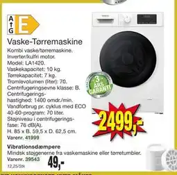 Harald Nyborg Vaske-Tørremaskine, DKK 2499 tilbud