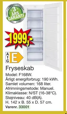 Harald Nyborg Fryseskab, DKK 1999 tilbud