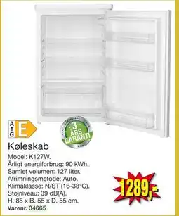 Harald Nyborg Køleskab, DKK 1289 tilbud